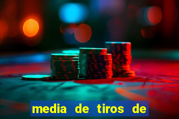media de tiros de meta por jogo